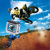 PULUZ Aluminum Alloy Motorcycle Fixed Holder Mount with Tripod Adapter & Screw for GoPro, Insta360, DJI and Other Action Cameras(Blue)