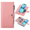 For iPhone 13 ViLi GBS-C Series MagSafe Magnetic RFID Leather Flip Phone Case(Pink)