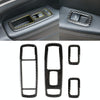 4 PCS Car Window Lift Switch Panel Carbon Fiber Decorative Sticker for Jeep Grand Cherokee 2011-2018