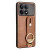 For Xiaomi Redmi K70/K70 Pro Wristband Leather Back Phone Case(Brown)