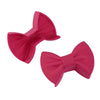 1 Pair Bowknot Silicone Insulation Clip Creative Kitchen Practical Gadgets(Dark red)
