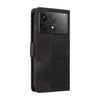For Redmi K70 / K70 Pro Embossed Rhombus Starry Leather Phone Case(Black)