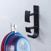 Creative Hook for Bathroom Wall-mounted Washbasin, Color:Black Sand (Double-sided Tape)