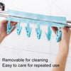 Multi Clip Portable Fabric Clothes Hanger Multifunctional Folding Fabric Clothes Clip Hangers, Color: Blue