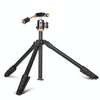 Q160s 4-Section Folding Legs Live Broadcast Aluminum Alloy Tripod Mount with Damping Tripod Ball-Head