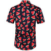 Summer Men 3D Digital Printing Beach Casual Short-sleeved Shirt, Size: XL(Watermelon)