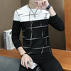 Long Sleeve Crew Neck Printed SweaterShirt Bottoming Shirt, Size: M(Gray)