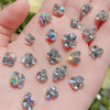 20 PCS Nail Jewelry Stacked Diamond Nail Sticker Accessories(H523 Small White)