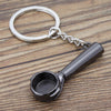 Mini Metal Keychain Coffee Utensils Decorative Pendant, Style: Spoon Black