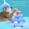 Cat Turntable Toy with Feather Wand, Green