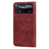 For Xiaomi Poco M4 Pro 4G Frosted Business Magnetic Horizontal Flip PU Phone Case(Brown)