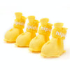 Silicone Dog Boots, Waterproof, Yellow, M (4 PCS)