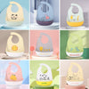 Baby Oil Spray Waterproof Silicone Bib Ultra-thin Saliva Towel, Pattern: Pear Brothers