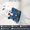 LDNIO Q229 QC3.0 / PD20W USB + Type-C Fast Charger with 1m USB to 8 Pin Cable, Plug Type:UK Plug(White)