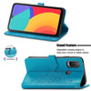 For Alcatel 1L 2021 Mandala Flower Embossed Horizontal Flip Leather Case with Holder & Three Card Slots & Wallet & Lanyard(Blue)