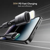 JOYROOM S-A50 3A 480Mbps Fast Charging Data Cable, Type-C to 8 Pin Cable, Length: 1.2m(Dark Gray)