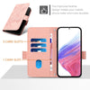 For Samsung Galaxy A56 5G Embossed Rose RFID Anti-theft Leather Phone Case(Pink)