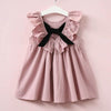 Summer Girls Cotton Sleeveless Backless Bow-knot Pleated Dress, Kid Size:100cm(Pink)