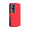 For vivo V40 Lite 4G / 5G IDN Skin Feel Calf Texture Card Slots Leather Phone Case(Red)