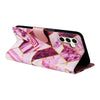 For Samsung Galaxy S24 FE 5G Marble Bronzing Stitching Leather Phone Case(Purple)