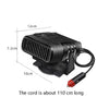 24V Black Car Heater Cold And Warm Wind Defrosting And Snow Demister