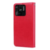 For Xiaomi Redmi 10C Rose Embossed Leather Phone Case(Red)