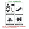 Tilt Rearview Mirror Screw Hole Ball-Head Motorcycle Eight-jaw Aluminum Phone Navigation Bracket