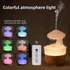 V50 Desktop Colorful Night Light Humidifier Wood Grain Water Drop Aroma Diffuser, Spec: US Plug(Green)