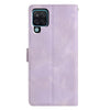 For Samsung Galaxy M53 Triangles Embossed Leather Phone Case(Purple)