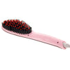 Handheld Innovative Hair Straightener Comb with LCD Temperature Display, EU Plug(Pink)
