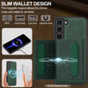 For Samsung Galaxy S25+ 5G LC.IMEEKE L5 Series Detachable RFID Card Bag Magsafe Phone Case(Green)