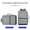 OUMANTU 1908 Large Capacity Men Laptop Backpack Business Travel Shoulders Bag with External USB Charging Port(Black)