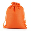 50 PCS Multi size Linen Jute Drawstring Gift Bags Sacks Wedding Birthday Party Favors Drawstring Gift Bags, Size:17x23cm(Orange)
