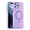 For iPhone 11 Pro Max MagSafe Frosted Translucent TPU + PC Full Coverage Phone Case(Dark Purple)