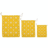 Cotton Linen Drawstring Pocket Sundries Storage Bag, Specification: Small+Medium+Large(Yellow Chessboard)