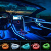 Waterproof Flat Flexible Car Strip Light with Driver for Car Decoration, Length: 5m (Ice Blue Light)
