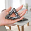 Stress Relieving Alloy Massage Bracelet Infinite Flip Fingertip Chain Fidget Toy(Silver Gray)