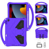 For iPad 10.2 2021 / 2020 / 2019 EVA Flat Anti Falling Protective Case Shell with Holder(Purple)