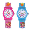 JNEW A335-86261 Children 3D Silicone Cartoon Mermaid Waterproof Quartz Watch(Red)