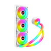 COOLMOON AS360 Magic Diamond Edition Computer Cooler ARGB Water Cooling Light Integrated CPU Radiator(White)