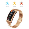 K13S 1.14 inch TFT Screen Slub Steel Strap Smart Calling Bracelet Supports Sleep Management/Blood Oxygen Monitoring(Rose Gold)