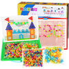 296 in 1 / Set Early Childhood Educational Creative DIY Desktop Mushroom Nail Puzzle Game Toy