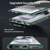 For Samsung Galaxy S25 Ultra 5G MagSafe Magnetic HD Frosted Tempered Glass Holder Phone Case(Green)
