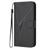 For Samsung Galaxy A56 5G Triangle Pattern Buckle Clasp Leather Phone Case(Black)