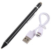 1.5-2.3mm Rechargeable Capacitive Touch Screen Active Stylus Pen(Black)