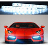 2 PCS LD-006 5730-6SMD 12W 1200LM 7000K White Light  Daytime Running Light.DC 12V