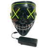 Halloween Festival Party X Face Seam Mouth Two Color LED Luminescence Mask(Green White)