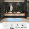 Non-slip Bath Mat Diamond Cut Bathtub Mats With Drain Holes And Suction Cup 88 x 40cm(Transparent)