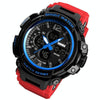 SKMEI 1343 Men Outdoor Sports Waterproof Watch Student Digital Watch(Blue Red)