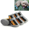 Dog Shoes Breathable Non-Slip, Black & Orange, 3.3x4cm (4 Pack)